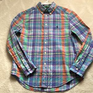 RALPH LAUREN 🐎 plaid button down size 10/12